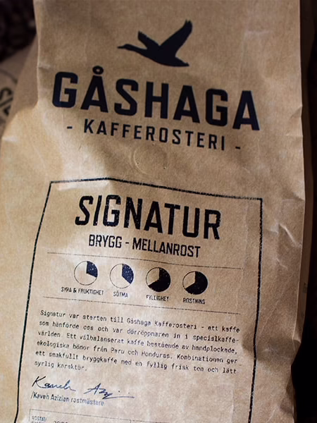 Gåshaga Kafferosteri ekologiskt specialkaffe Signatur