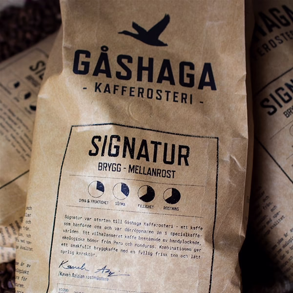 Gåshaga Kafferosteri ekologiskt specialkaffe Signatur