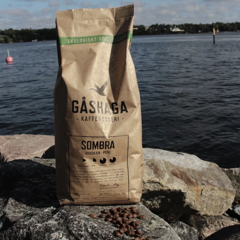 Sombra Gåshaga Kafferosteri ekologiskt specialkaffe i skärgården