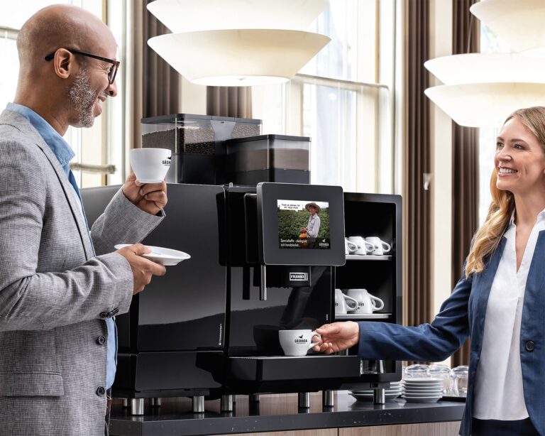 Positiva resultat med gott kaffe på kontoret