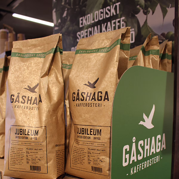 Kaffeförsäljning ekologiskt specialkaffe Ica Supermarket Käppala