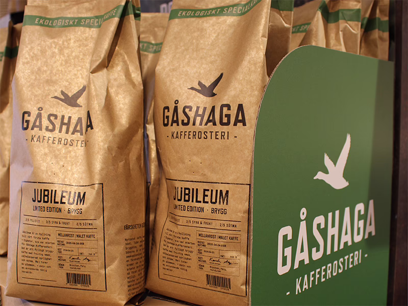 Gåshaga Kafferosteri rosta eget kaffe private label